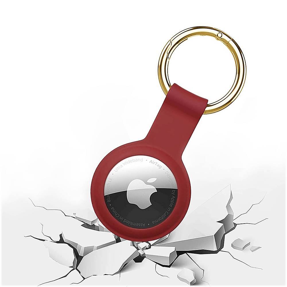 Alt View 13. SaharaCase - Liquid Silicone Case for Apple AirTag - Red.
