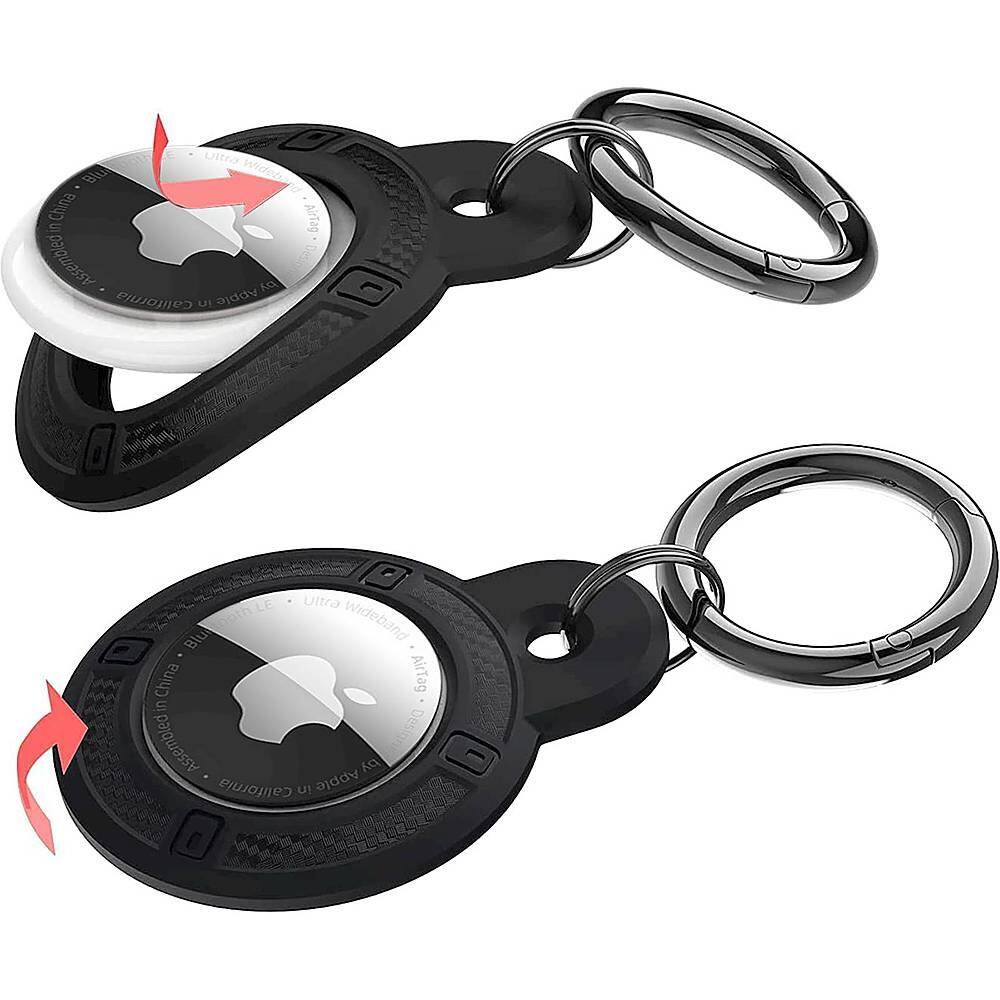 Alt View 13. SaharaCase - Hard Shell Case for Apple AirTag - Black.