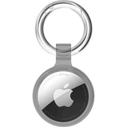 SaharaCase - Hybrid Flex Case for Apple AirTag - Black - Front_Zoom