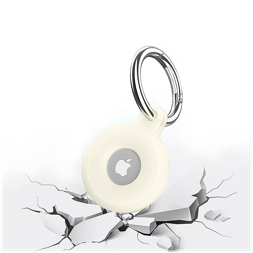 Alt View 12. SaharaCase - EasyClip Silicone Case for Apple AirTag - Glow White.
