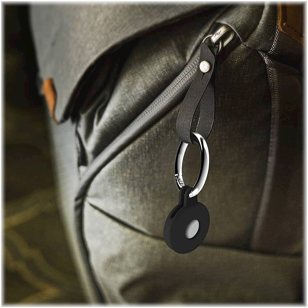 Alt View 13. SaharaCase - EasyClip Silicone Case for Apple AirTag - Black.