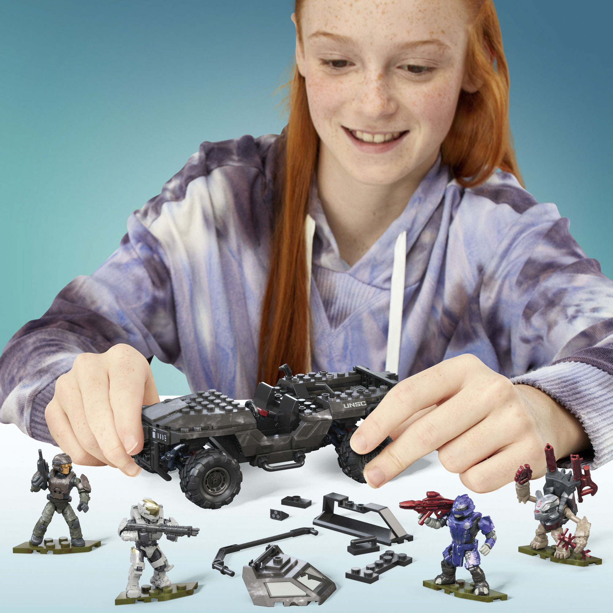 Building Toys for Kids Mega Construx Halo UNSC Razorback Blitz Vehicle Halo Infinite Construction Set 