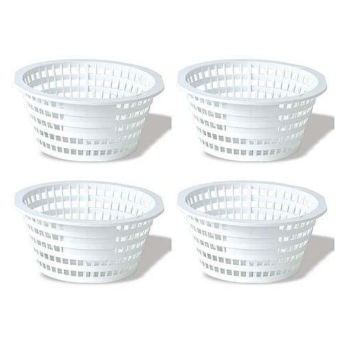 Swimline - Olympic ACM88 Replacement Swimming Pool Skimmer Basket White (4 Pack)