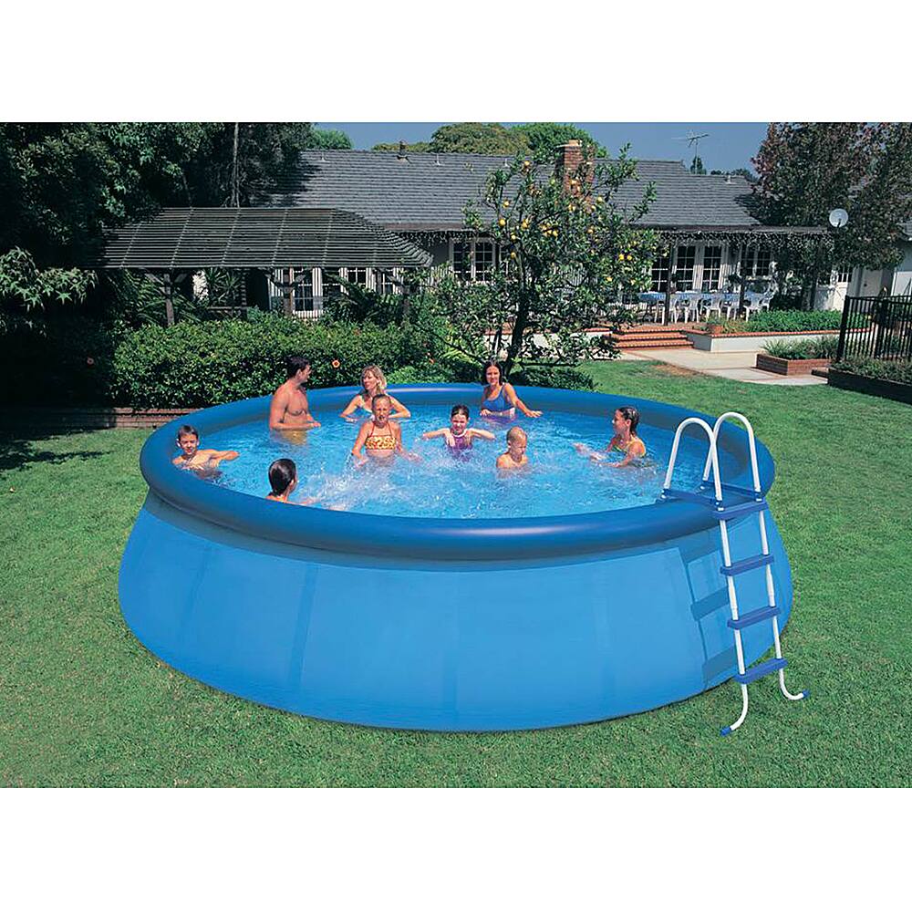 Alt View 24. Intex - Inflatable Easy Set Pool with Ladder, Pump - Blue.