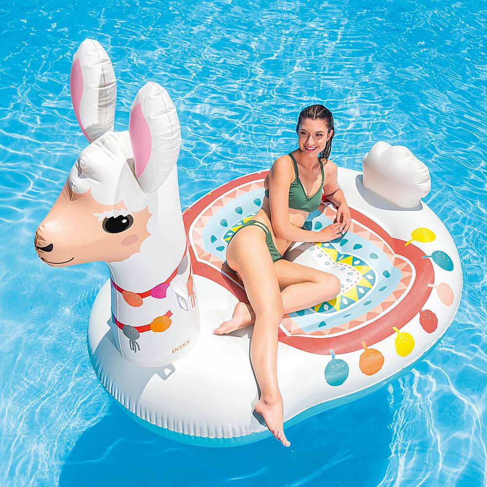 Best Buy Intex Giant Inflatable Mega Llama Island Ride On Float 57294EP