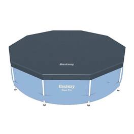 Bestway - Flowclear 10' Round Pool Cover for Above Ground Pools (Pool Cover Only) - Black