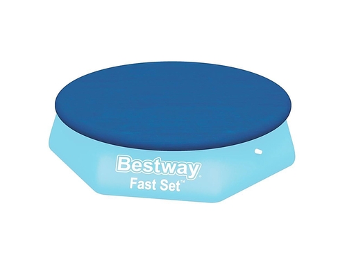 Bestway - 58033E Flowclear Fast Set 10 Foot Above Ground Swimming Pool Cover, Blue