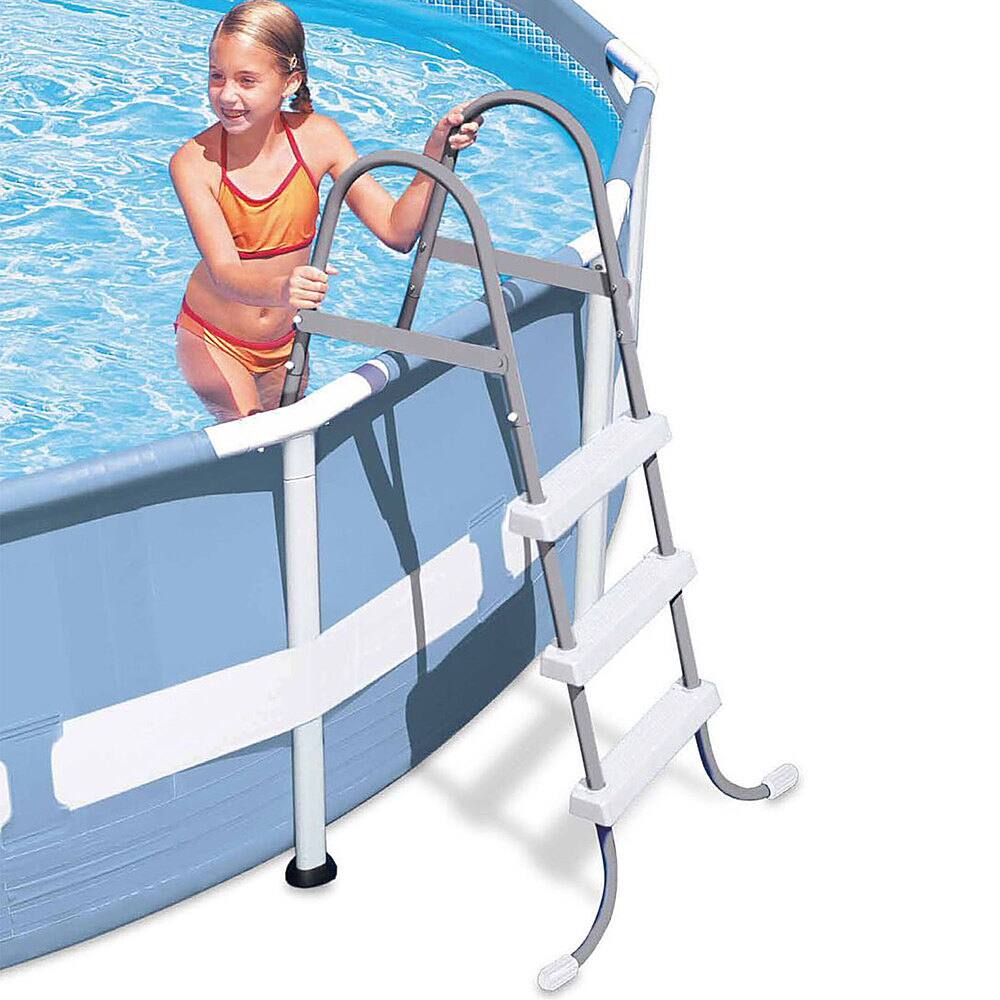 Alt View 20. Intex - 12'x30" Swimming Pool w/ Pump, Pool Ladder for 42” Wall, & 12’ Cover - Blue.