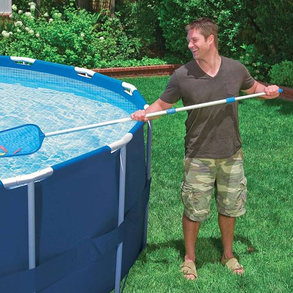 Alt View 22. Intex - 12'x30" Swimming Pool w/ Pump, Pool Ladder for 42” Wall, & 12’ Cover - Blue.
