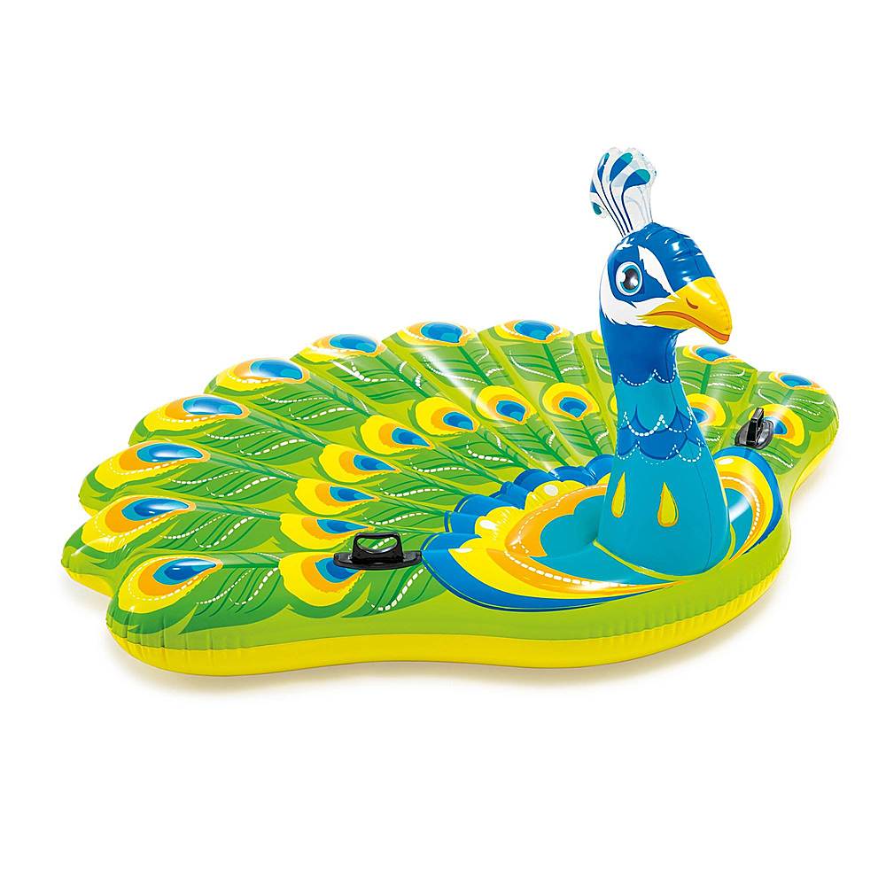 Intex - Peacock Island Ride On Swimming Pool Float Raft - Green