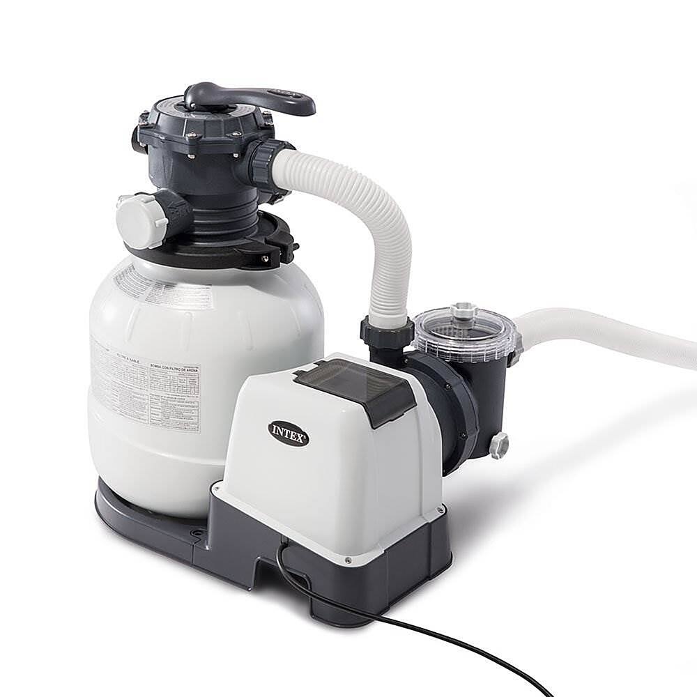 Front. Intex - 2100 GPH Above Ground Pool Sand Filter Pump with Automatic Timer.
