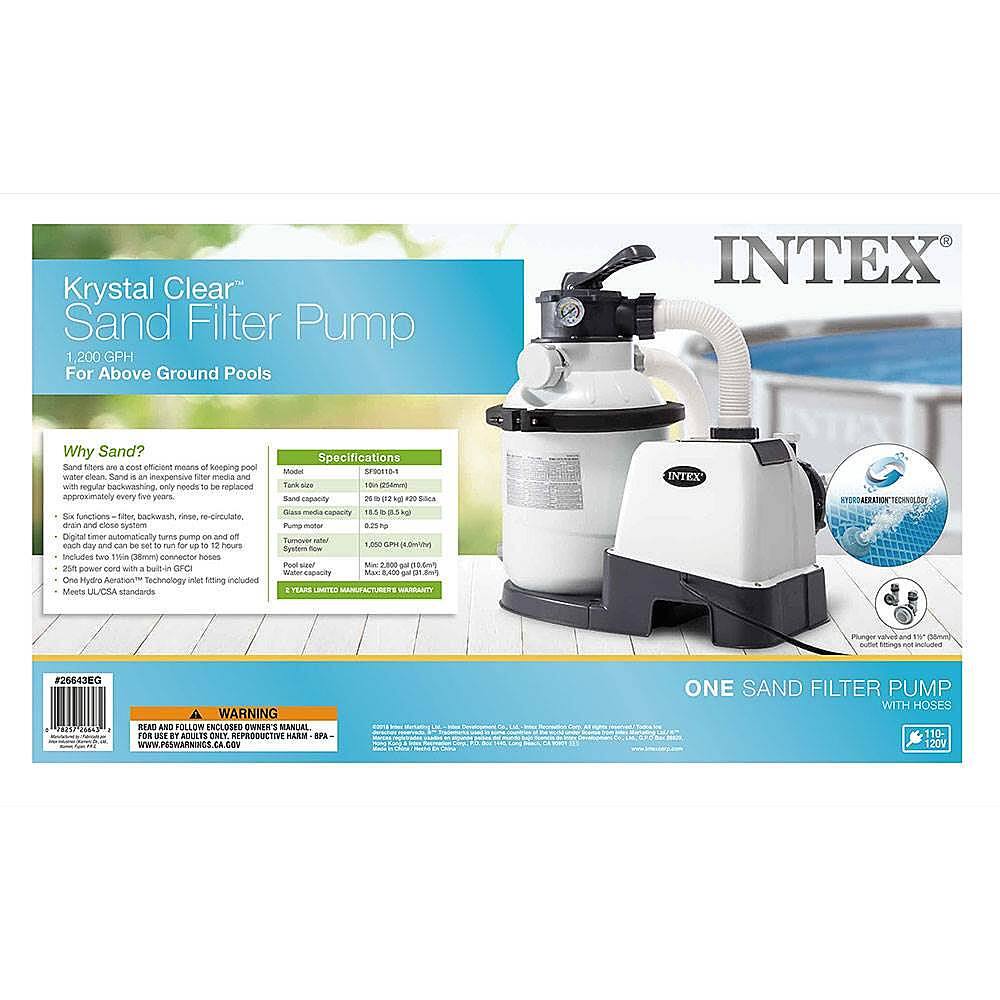 Alt View 14. Intex - 1200 GPH Above Ground Pool Sand Filter Pump w/ Auto Timer.