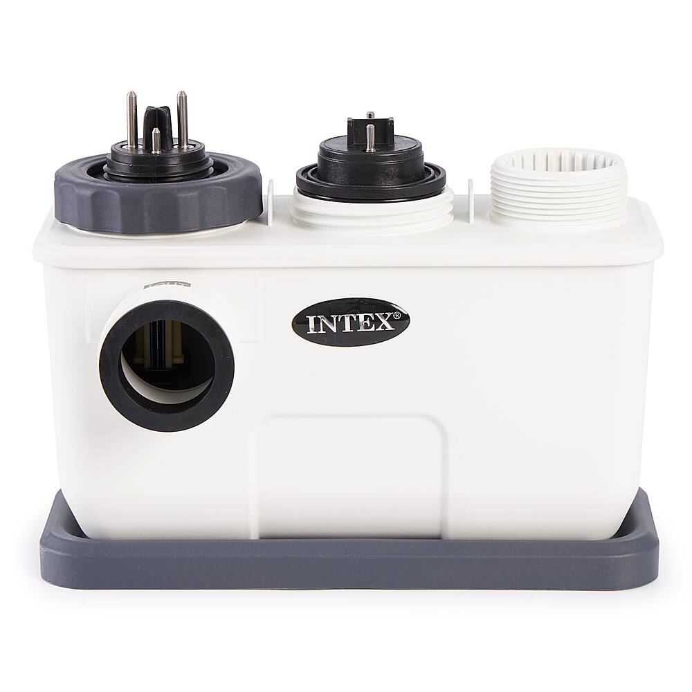 Angle. Intex - 3000 GPH Above Ground Pool Sand Filter Pump with Automatic Timer - White.