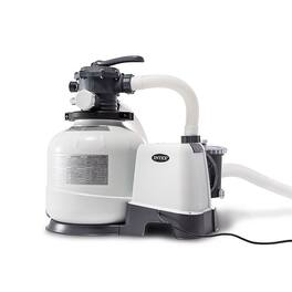Intex - 2800 GPH Above Ground Pool Sand Filter Pump with Automatic Timer - White
