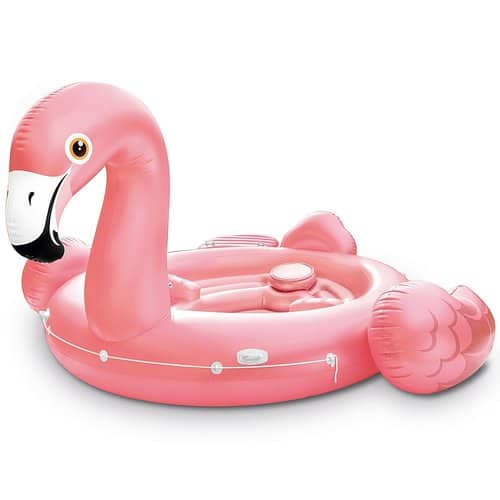 Intex - Flamingo Party Inflatable Island Ride On Swimming Pool Float - Pink