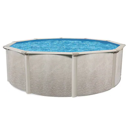 Front. Aquarian - 21' x 52" Round Steel Frame Above Ground Pool.