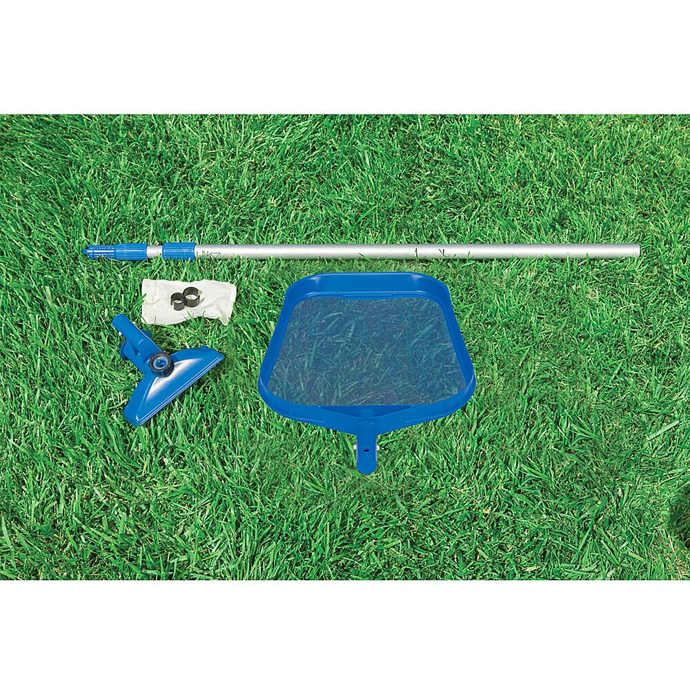 Alt View 19. Intex - Pool w/ Filter Pump & Pool Cleaning Kit - Blue.