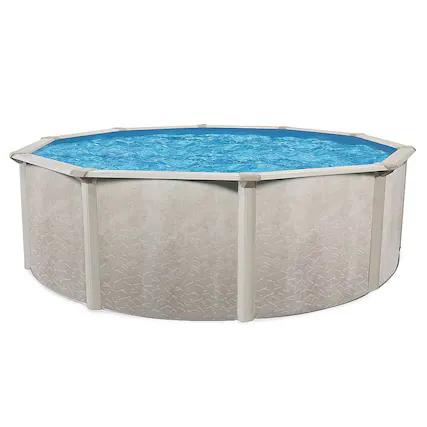 Front. Aquarian - 18'x52" Round Steel Frame Above Ground Pool.