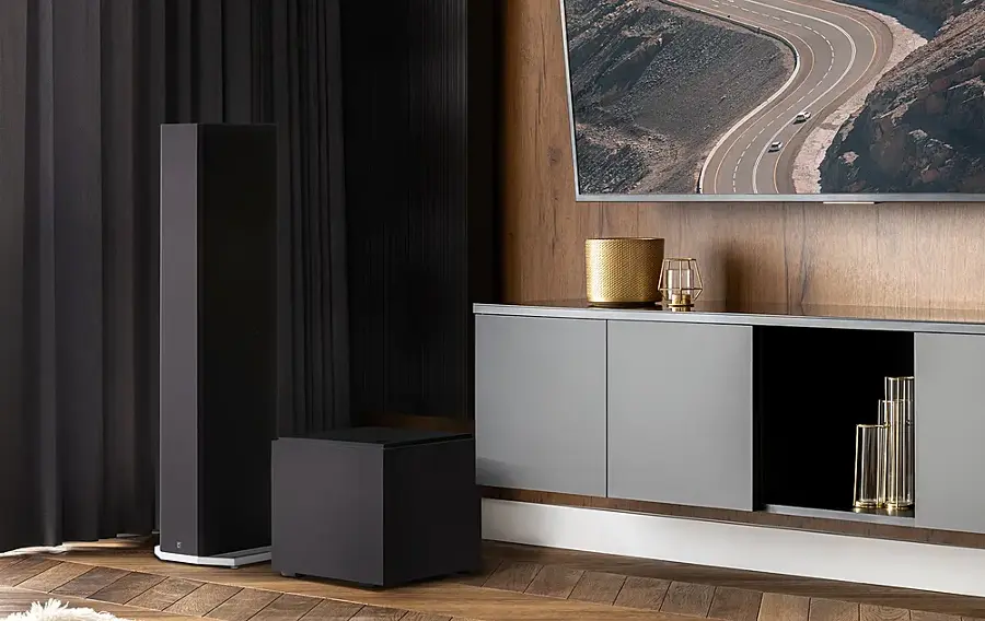 Alt View 15. Definitive Technology - Descend DN8 8" Sub, 3XR Architecture, 500W Peak Class D Amplifier & (2) 8" Bass Radiators - Black.