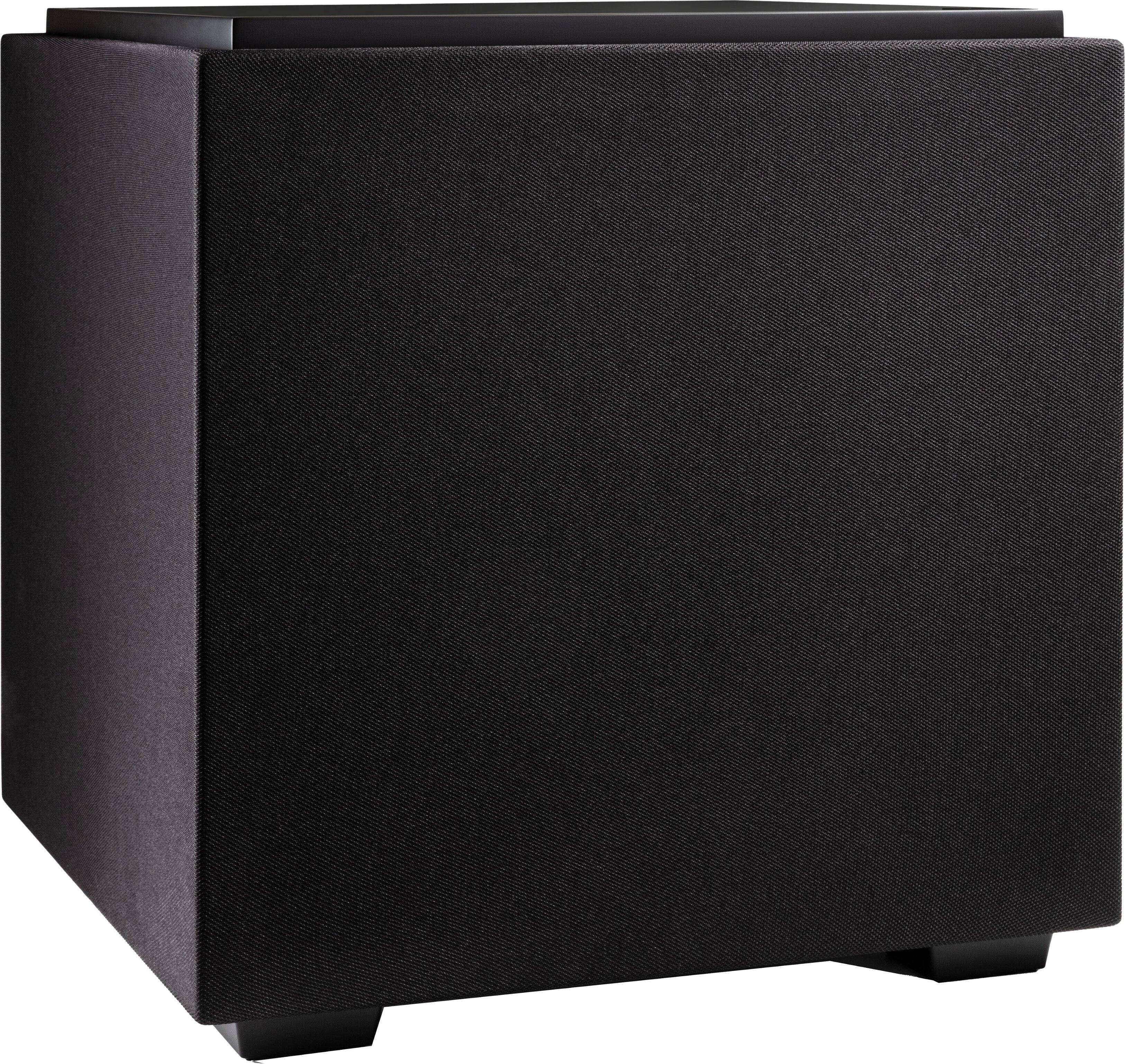 Angle. Definitive Technology - Descend DN10 10" Sub, 3XR Architecture, 500W Peak Class D Amplifier, (2) 10" Bass Radiators - Black.