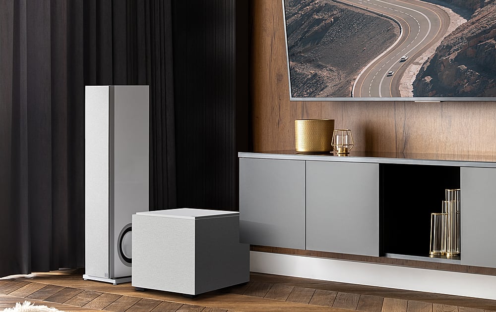 Alt View 14. Definitive Technology - Descend DN10 10" Sub, 3XR Architecture, 500W Peak Class D Amplifier, (2) 10" Bass Radiators - White.