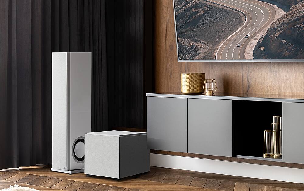 Alt View 14. Definitive Technology - Descend DN8 8" Sub, 3XR Architecture, 500W Peak Class D Amplifier & (2) 8" Bass Radiators - White.