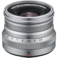 Fujifilm - XF 16mm f/2.8 R WR Wide-Angle Lens - Silver - Front_Zoom