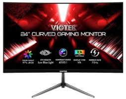 Viotek - NBV24CB2 24-Inch Curved 75 Hz Full-HD Frameless  Monitor (HDMI, VGA) - Black - Front_Zoom