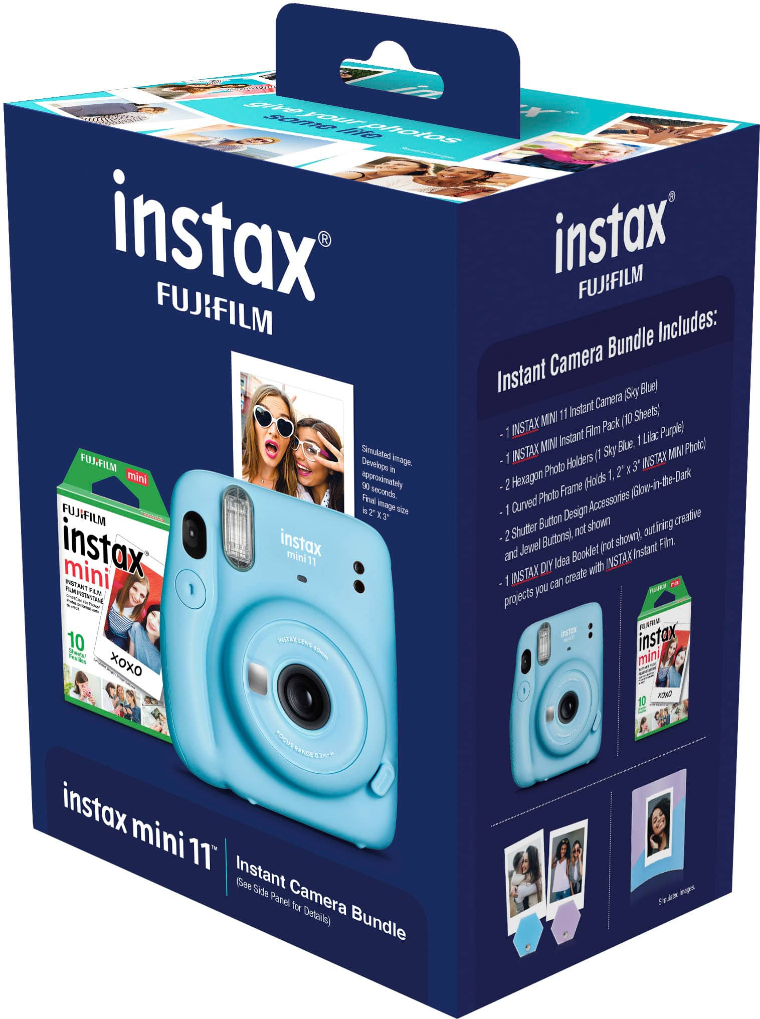 FUJI CAMARA INSTAX MINI 11 SKY BLUE+FUJI PELICULA MINI INSTAX