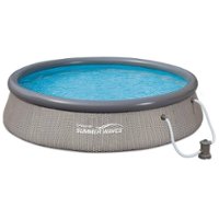 Summer Waves - 12ft x 36in Ring Above Ground Pool with Pump - Front_Zoom