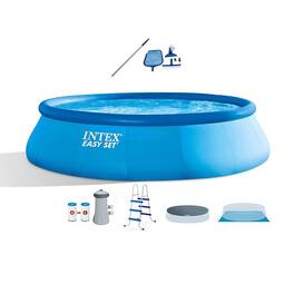 Intex - Portable Inflatable Pool and Maintenance Kit - Blue