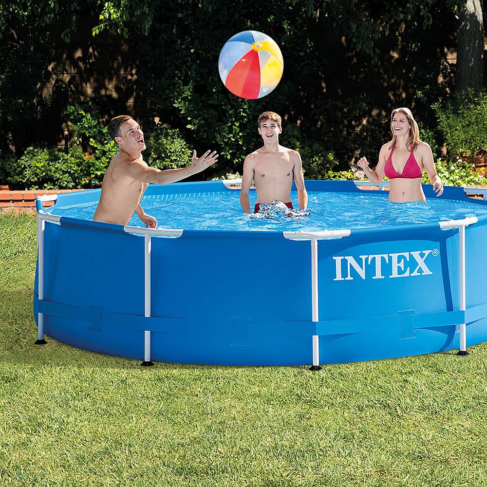 Alt View 14. Intex - Pool with Filter Pump and Pool Cleaning Kit - Blue.