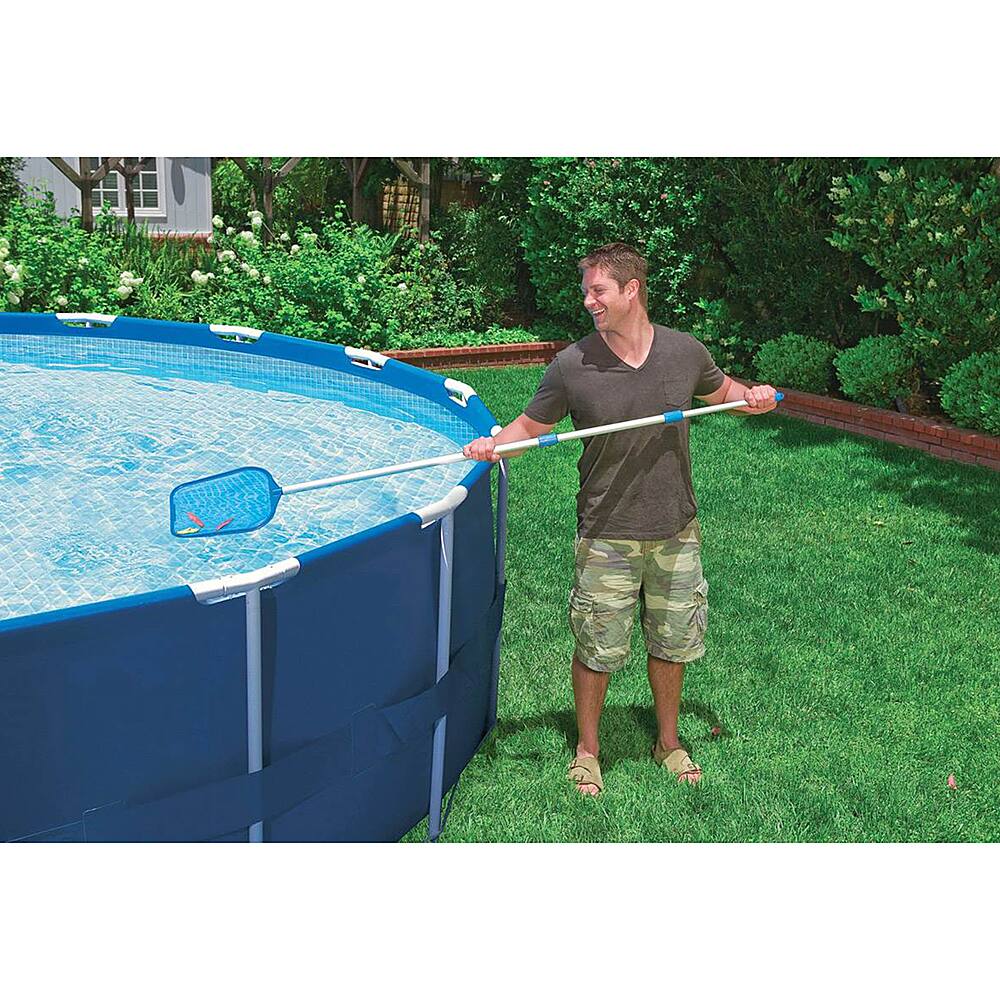 Alt View 19. Intex - Pool with Filter Pump and Pool Cleaning Kit - Blue.