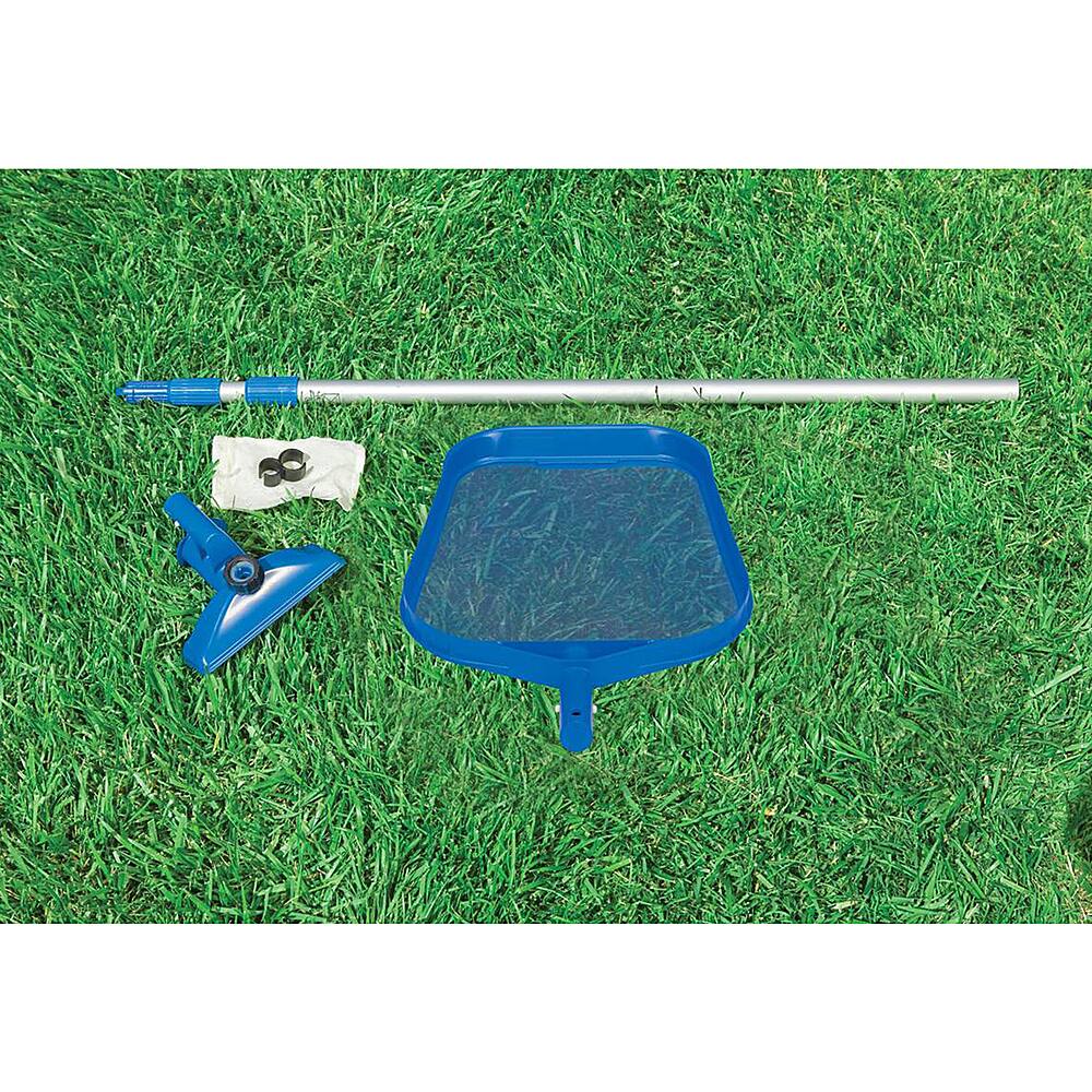 Alt View 22. Intex - Pool with Filter Pump and Pool Cleaning Kit - Blue.