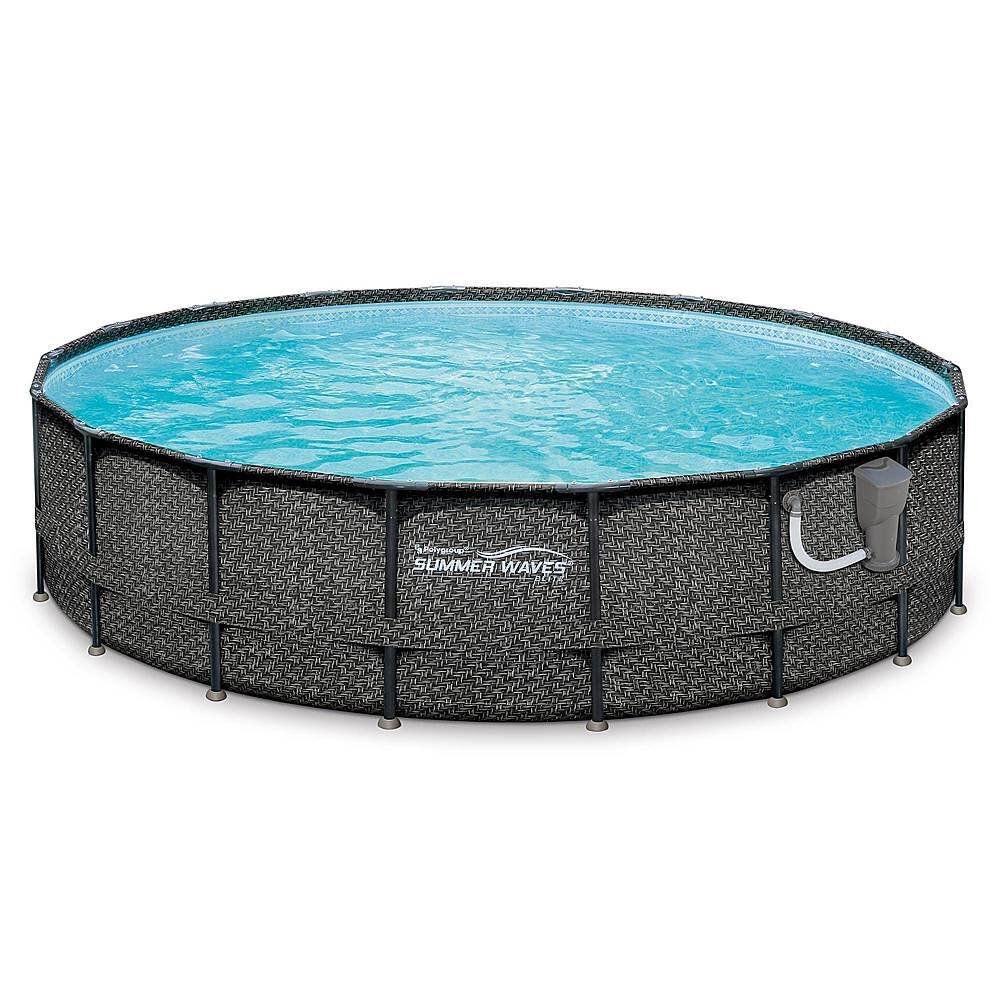 Best Buy: Summer Waves 20ft x 48in Above Ground Frame Pool Set & Pump ...