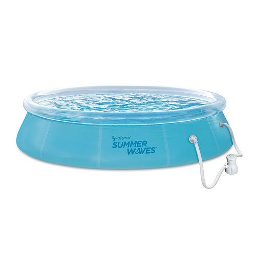 Summer Waves - Transparent Quick Set Inflatable Top Ring Pool - Clear