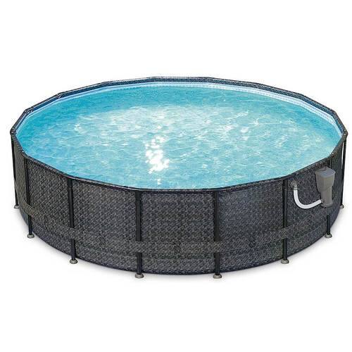 Summer Waves - 16ft x 48in Above Ground Frame Pool Set with Pump