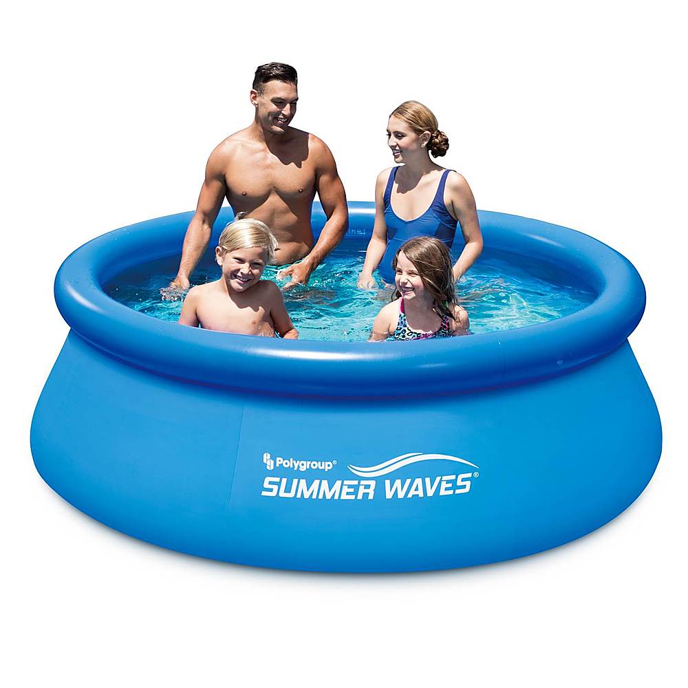 Best Buy: Summer Waves 8ftx8ftx2.5ft Inflatable Above Ground Pool 