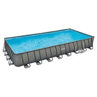Summer Waves - 32ft x 16ft x 52” Above Ground Rectangle Pool Set - Front_Zoom