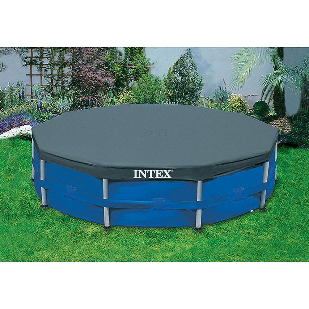 Alt View 19. Intex - Pool Cover & Easy Set 10ft x 30in Inflatable Pool - Blue.