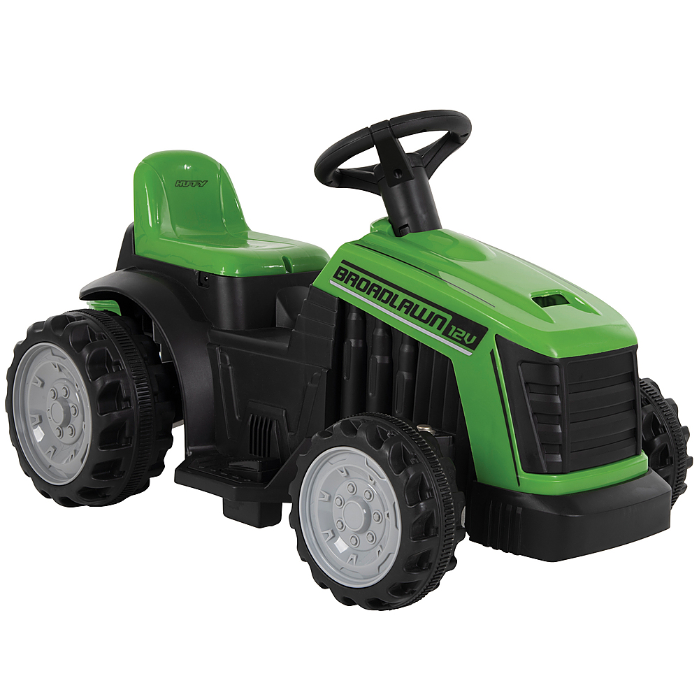 Angle View: Huffy - Broadlawn 12V Mini Mower Ride On Toy for Kids - Green, black