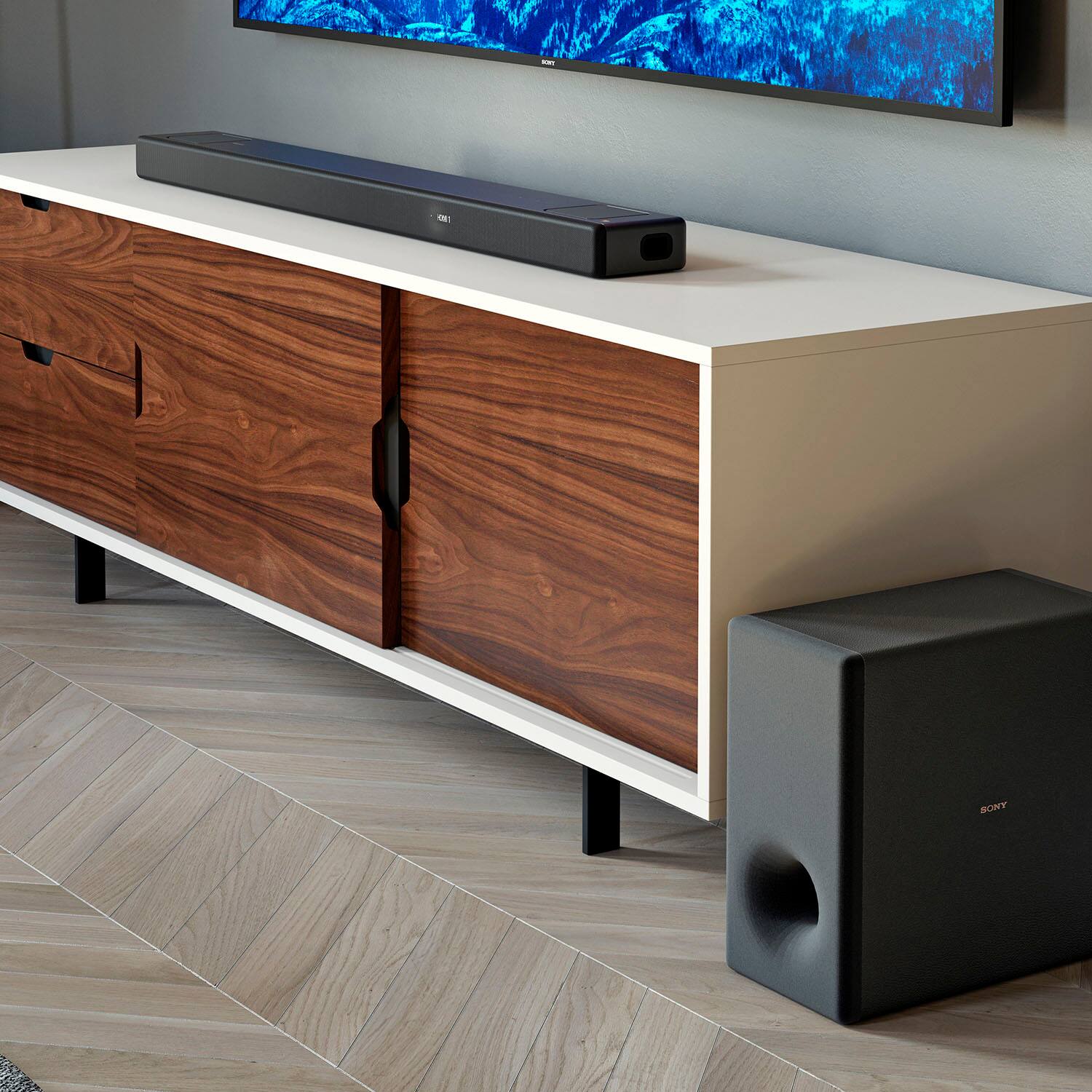 Alt View 28. Sony - Sony HT-A5000 Dolby Atmos Smart Soundbar works with Alexa and Google Assistant, Chromecast built-in, AirPlay2, Bluetooth - Black.