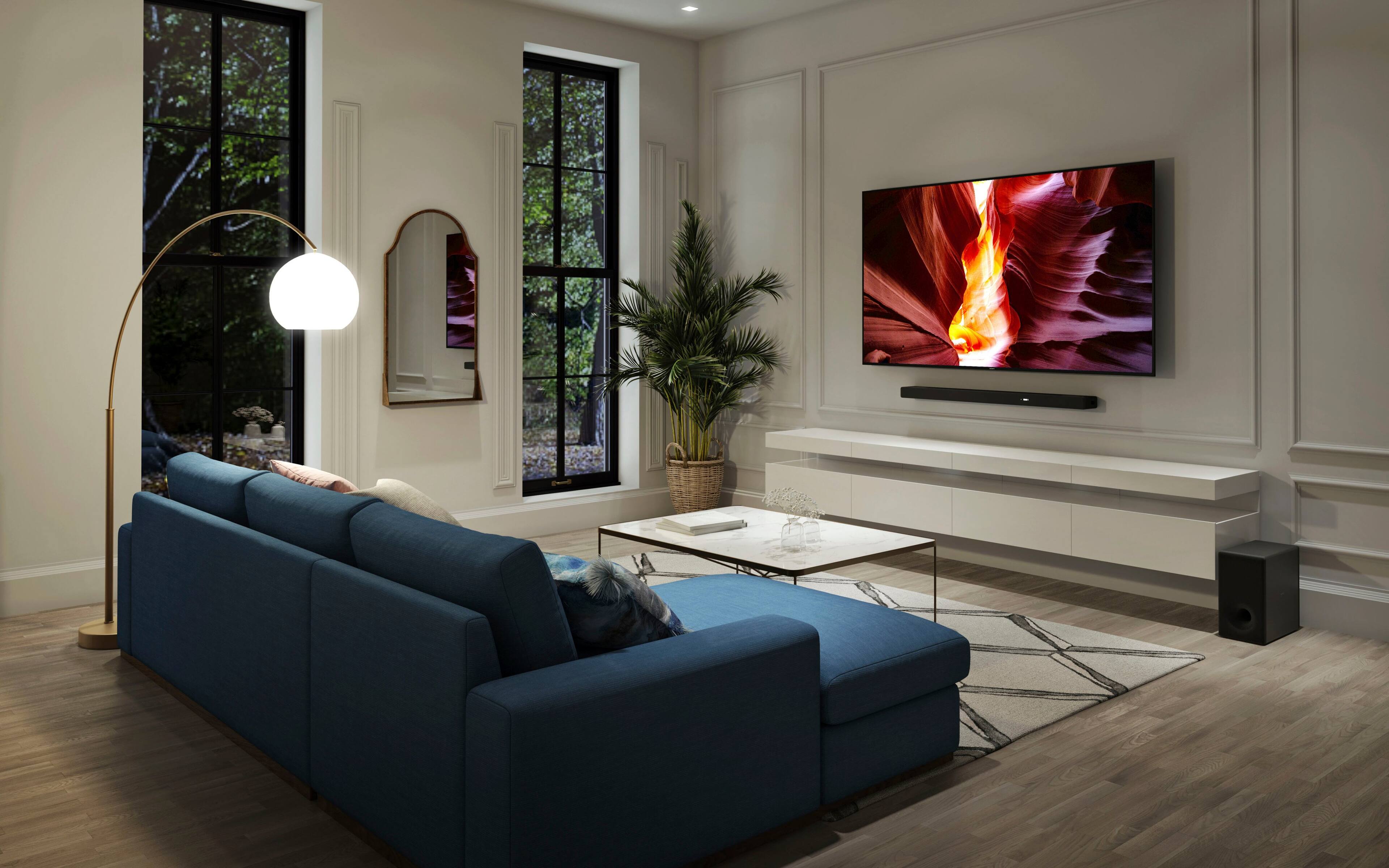 Alt View 23. Sony - Sony HT-A5000 Dolby Atmos Smart Soundbar works with Alexa and Google Assistant, Chromecast built-in, AirPlay2, Bluetooth - Black.