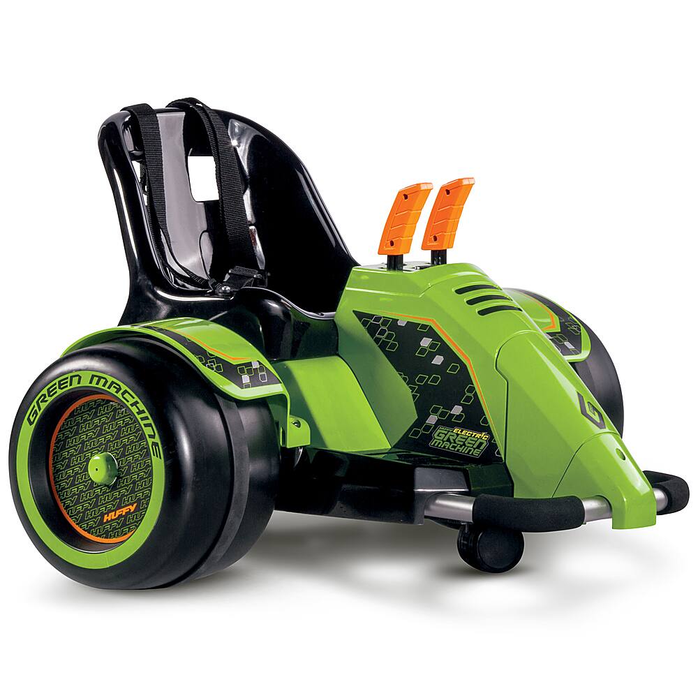 Angle View: Huffy 6V Green Machine 360 Ride On Toy - Green, black