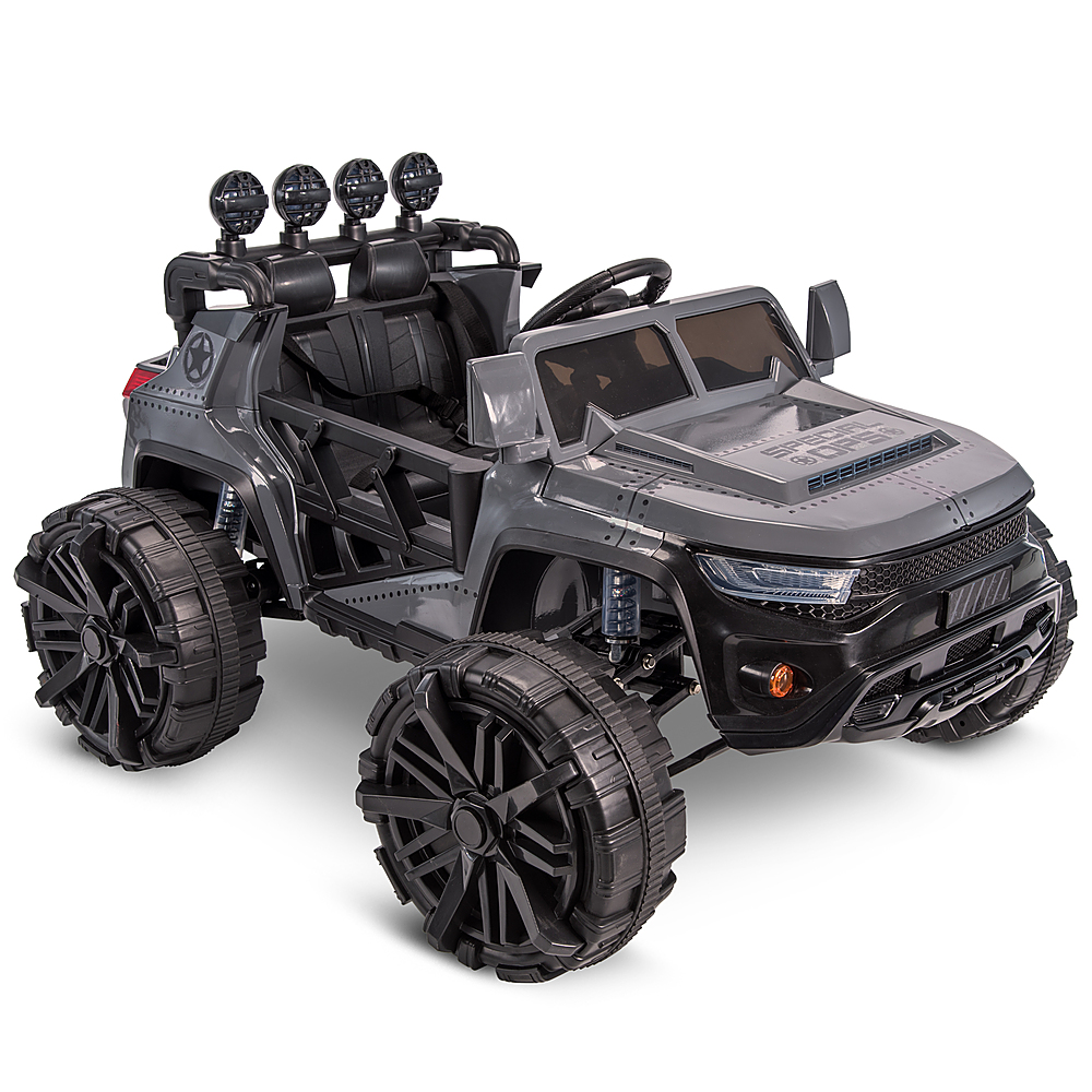 Angle View: Huffy - Spec Ops Truck 12V Electric Ride On Toy for Kids - Grey