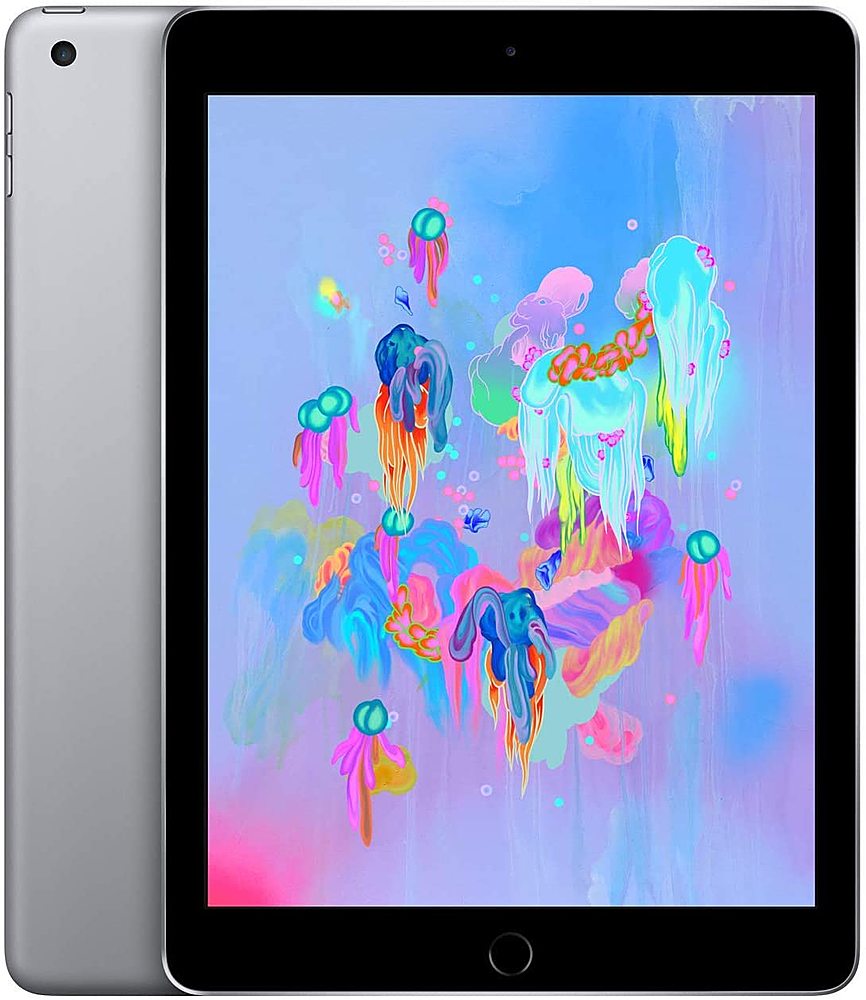 Certified Refurbished Apple iPad (6th Generation) (2018) Wi-Fi + Cellular  32GB (Unlocked) Space Gray MR6Y2LL/A - Best Buy
