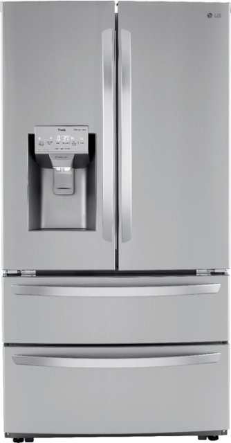 Front Zoom. LG - 22 cu ft 4-Door French Door Refrigerator with WiFi and Craft Ice - Stainless steel.