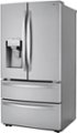Left Zoom. LG - 22 cu ft 4-Door French Door Refrigerator with WiFi and Craft Ice - Stainless steel.