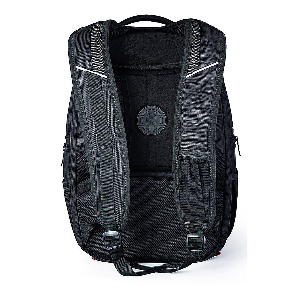 Back View: Swissdigital Design - Circuit TSA-firendly Backpack with USB Charging port/RFID protection and fits up to 15.6" laptop - Black