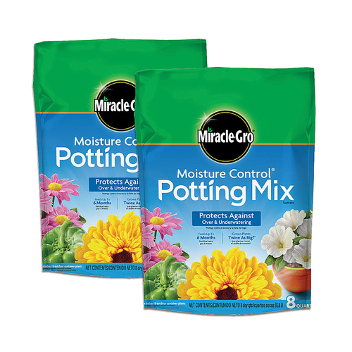 Miracle-Gro Moisture Control Potting Mix 2-pack - Black